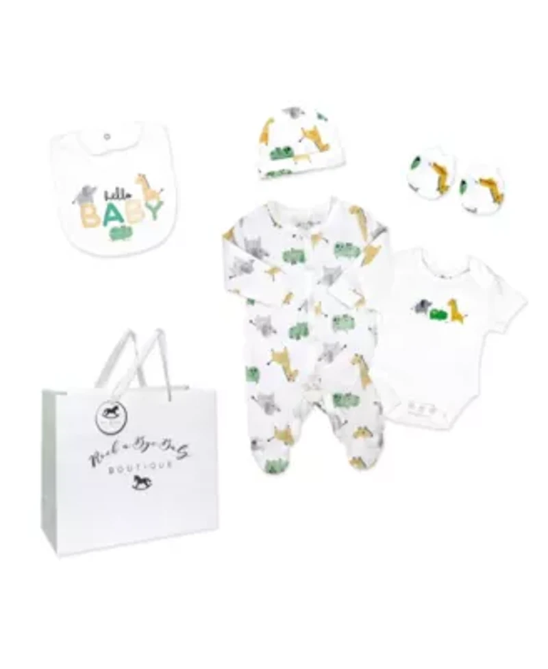 Baby Boys and Girls Hello 5 Piece Layette Gift Set