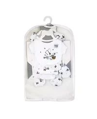 Baby Boys and Girls Stork 5 Piece Layette Gift Set