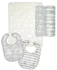 Baby Boys and Girls 5 Piece Blanket Gift Set