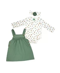 Baby Girls 3 Piece Forest Sprigs Spruce Jumper Set