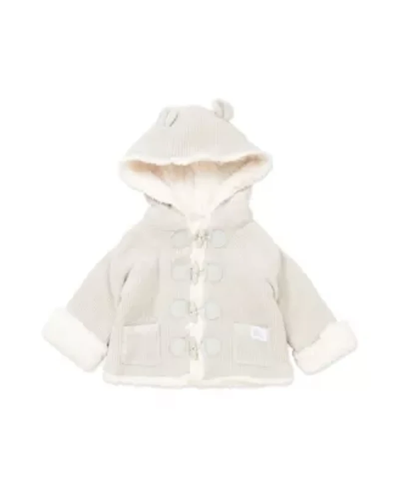 Baby Boys and Girls Cotton Sherpa-Look Jacket
