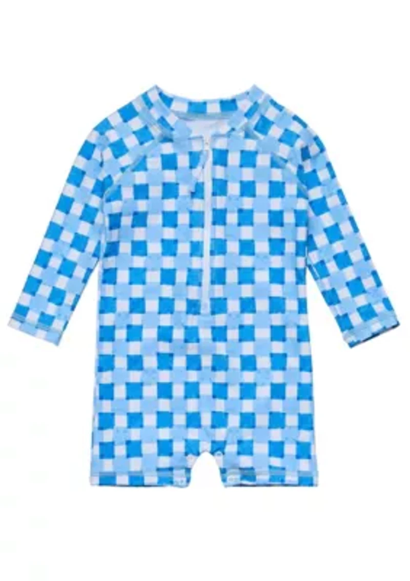 Snapper Rock Ocean Grid LS Sunsuit