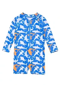 Snapper Rock Shark Squad LS Sunsuit