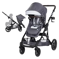 Morph Single to Double Modular Stroller - Dash Grey
