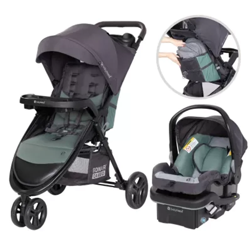 Sonar Cargo 3-Wheel Travel System-Desert Sage - Desert Sage