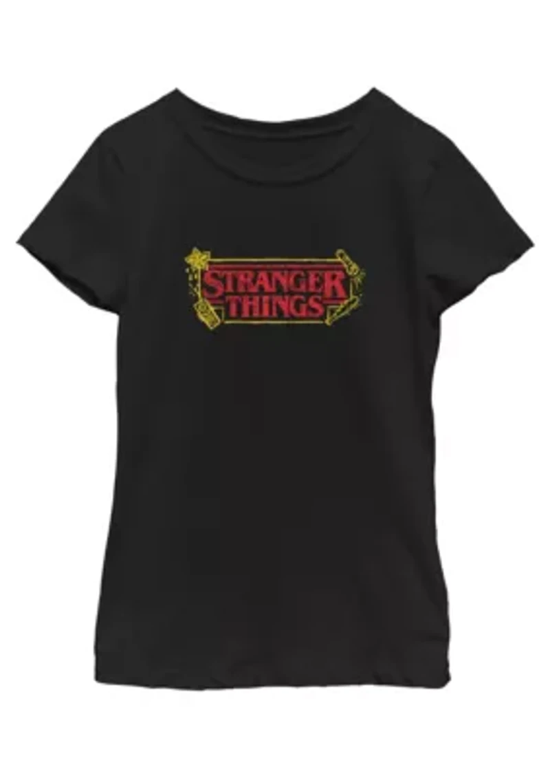 Stranger Things Logo Sketch Graphic T-Shirt