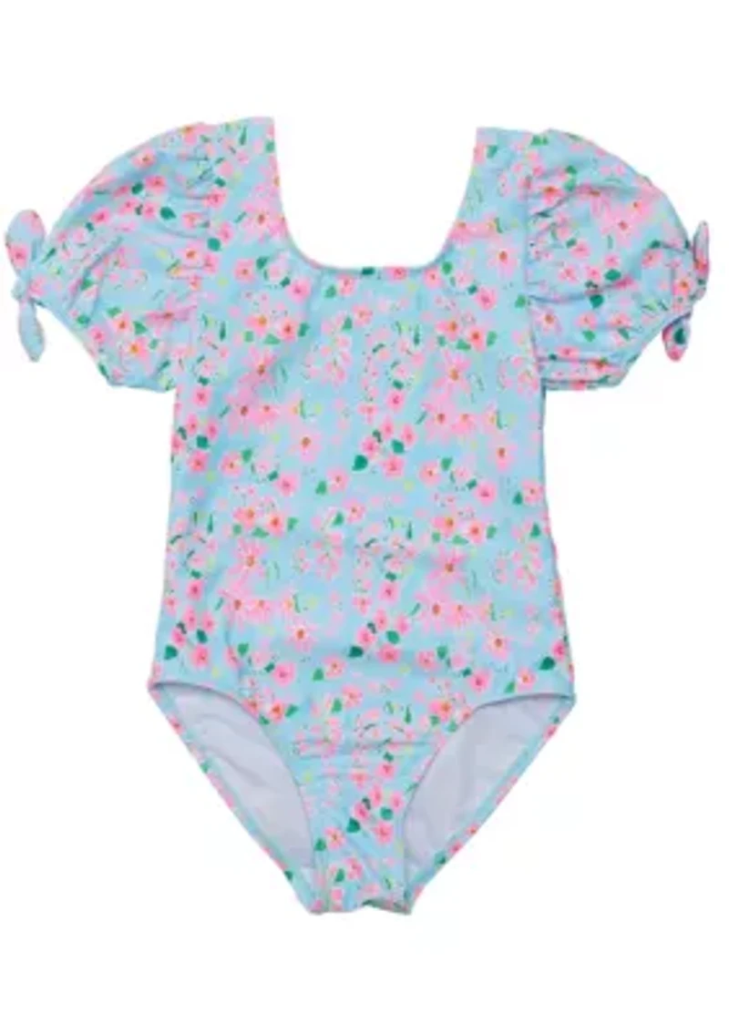 Daisy Chain Puff Sleeve Surf Suit