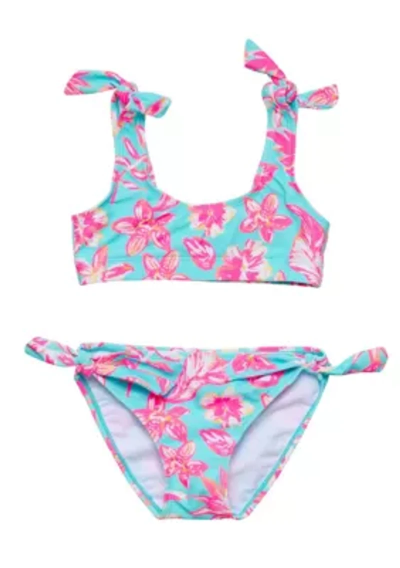 Snapper Rock Tropical Glow Recycled Crop Bikini