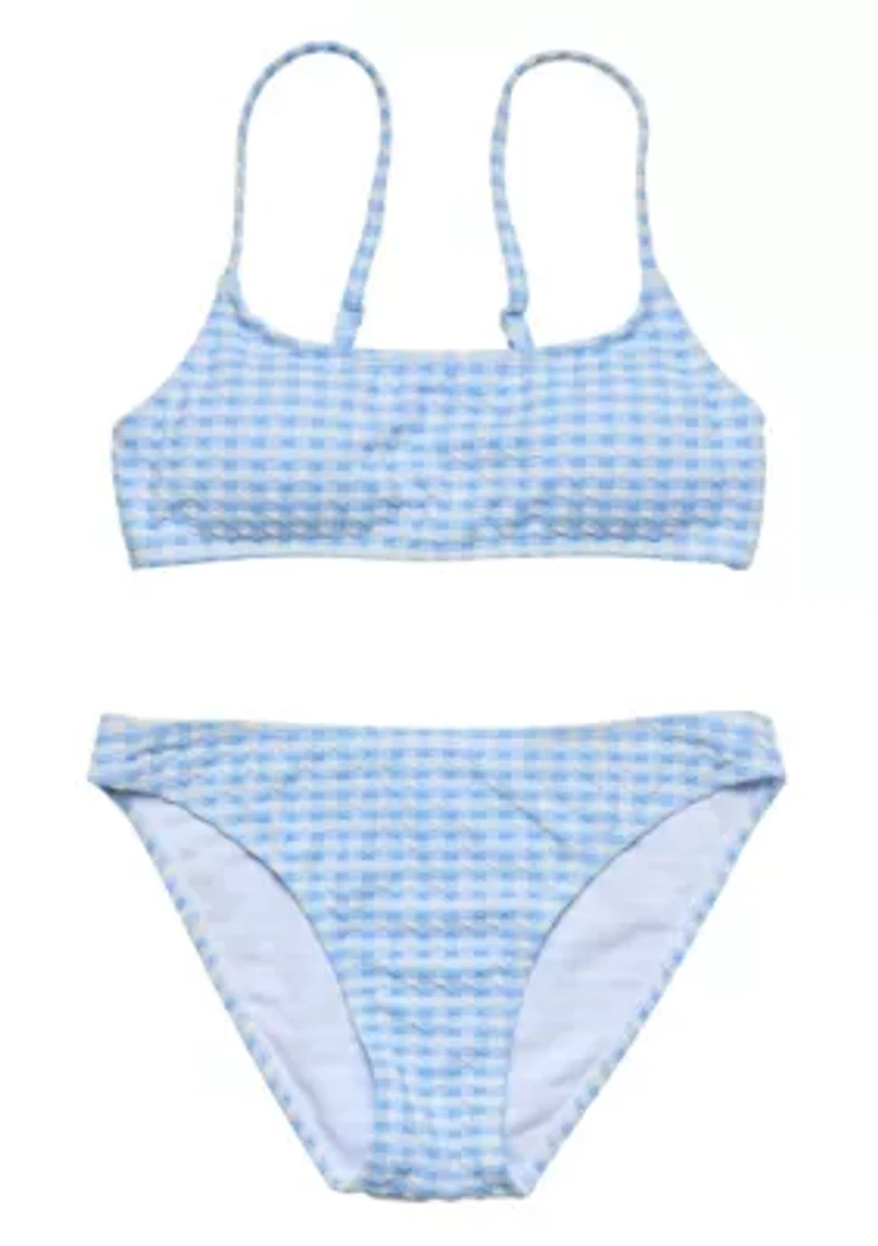 Snapper Rock Seaside Gingham Teen Crop Bikini
