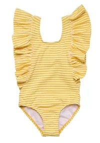 Snapper Rock Sunshine Stripe Wide Frill Swimsuit
