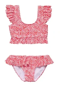 Snapper Rock Ditsy Bloom Frilled Crop Bikini