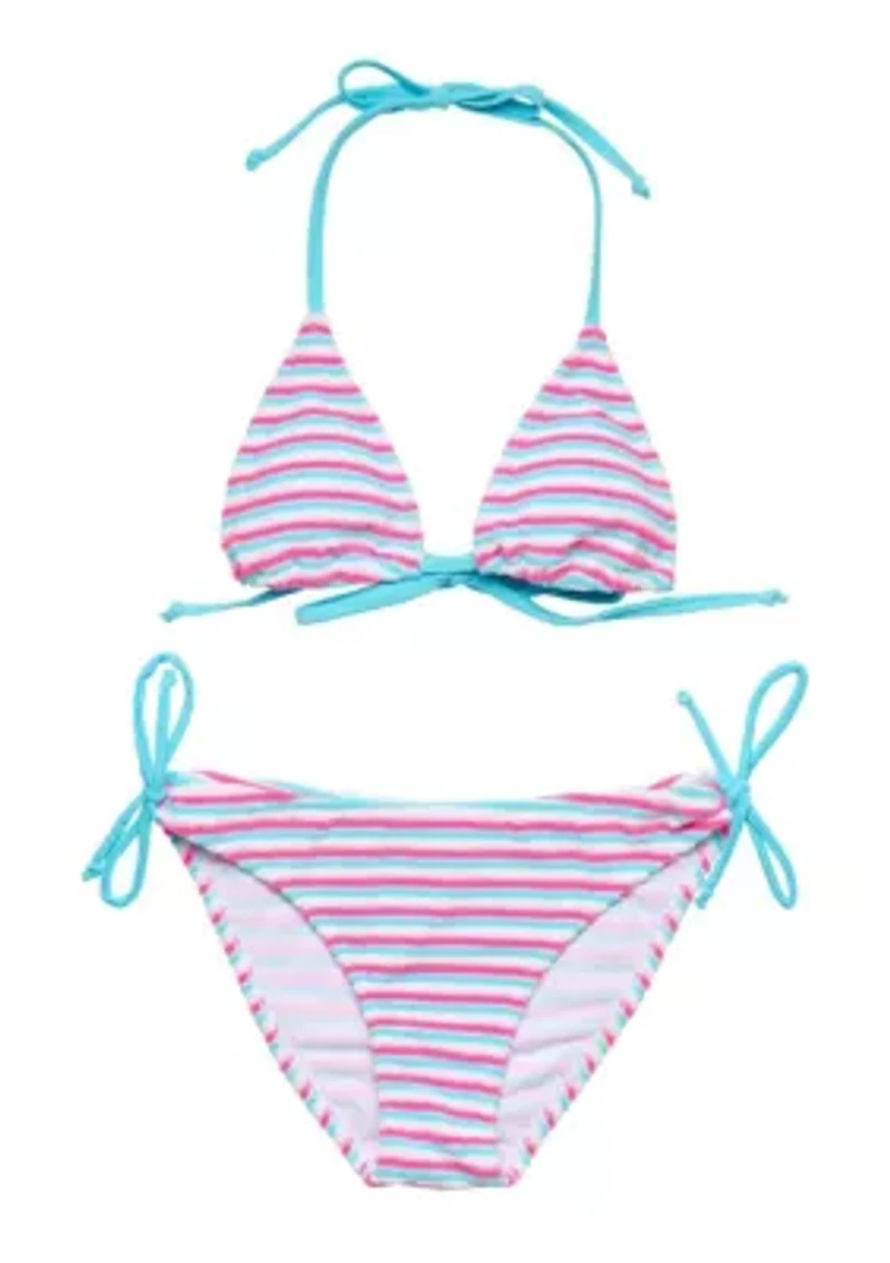 Snapper Rock Sorbet Stripe Teen Triangle Bikini