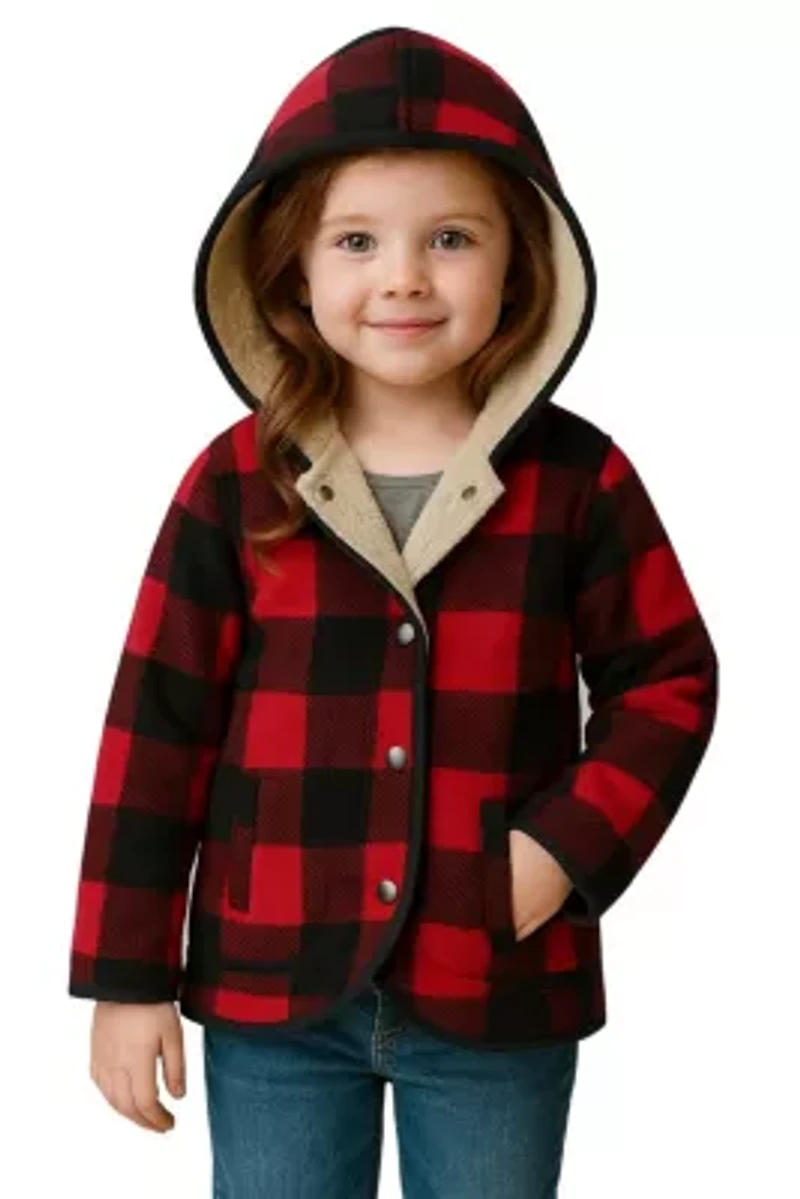 GIRLS FULL SNAPPED HOODED JACKET