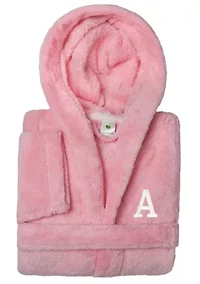 Girls 5-12 Personalized Hooded Bathrobe