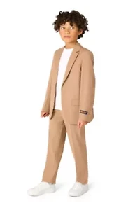 OppoSuits Daily Boys Suit - Casual Kids Two-Piece Wedding & Easter Outfit Dark Sand