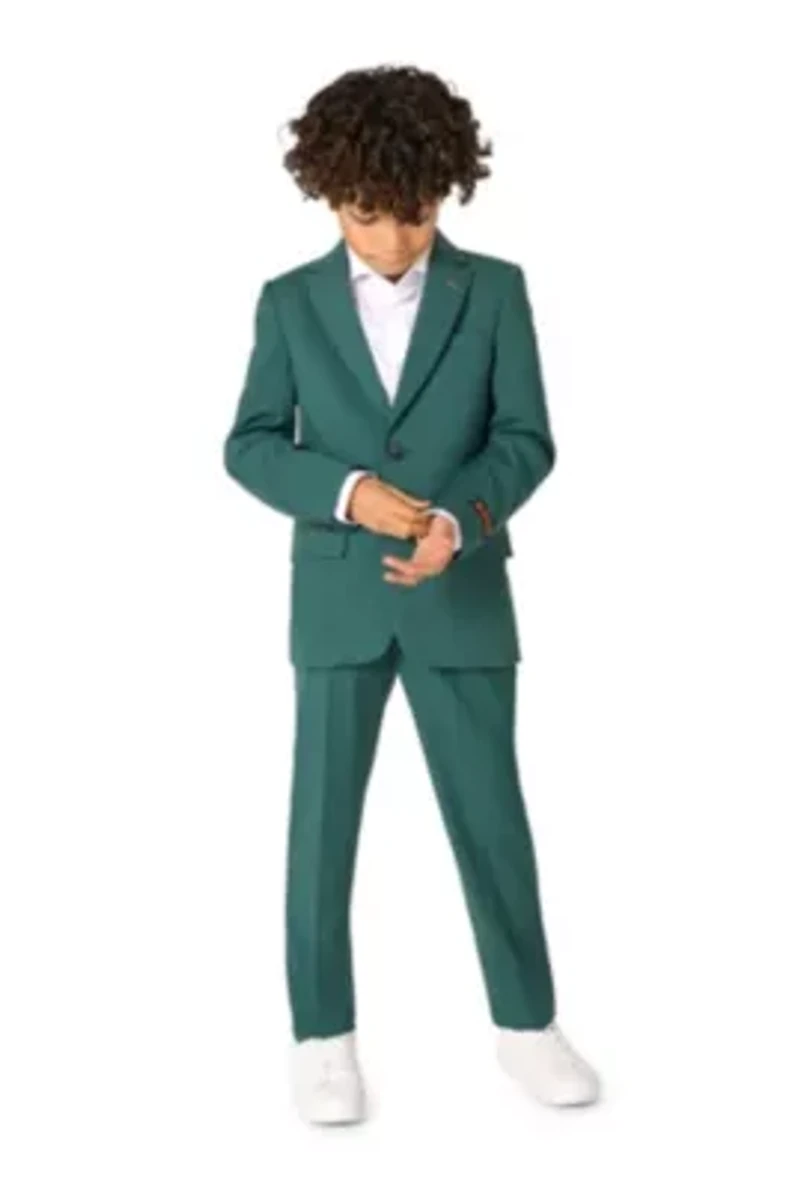 OppoSuits Daily Boys Suit - Casual Kids Two-Piece Wedding & Easter Outfit Posy Green