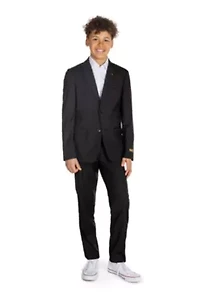 TEEN BOYS Daily Deep Black 2 Piece Suit