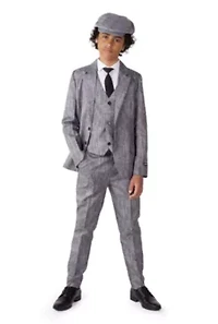 BOYS 20's Gangster Grey 2 Piece Suit + Tie