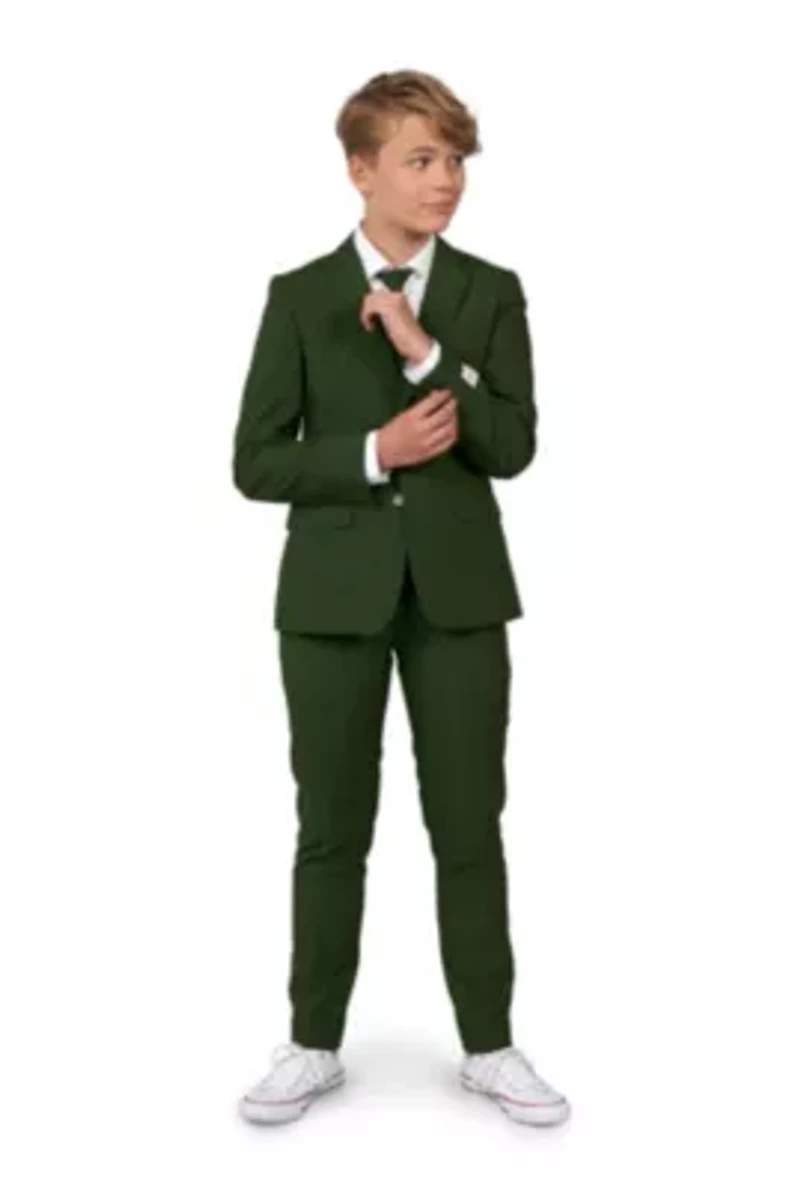 TEEN BOYS Glorious Green 2 Piece Suit + Tie