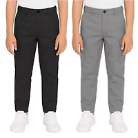 Boy's Super Stretch Cotton Cargo Pants - 2-Pack