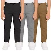 Boy's Super Stretch Cotton Cargo Pants - 3-Pack