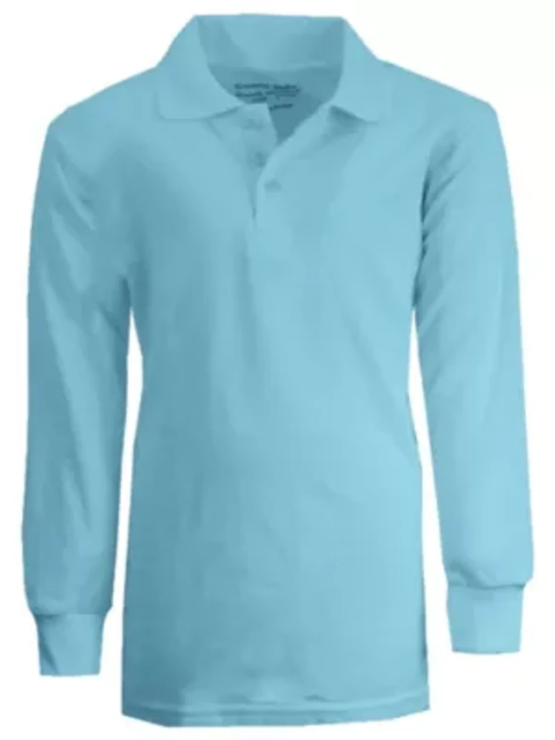Galaxy By Harvic Boy's Uniform Long Sleeve Polo Shirts
