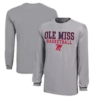 NCAA Ole Miss Rebels Stacked Logo Long Sleeve Basketball T-Shirt