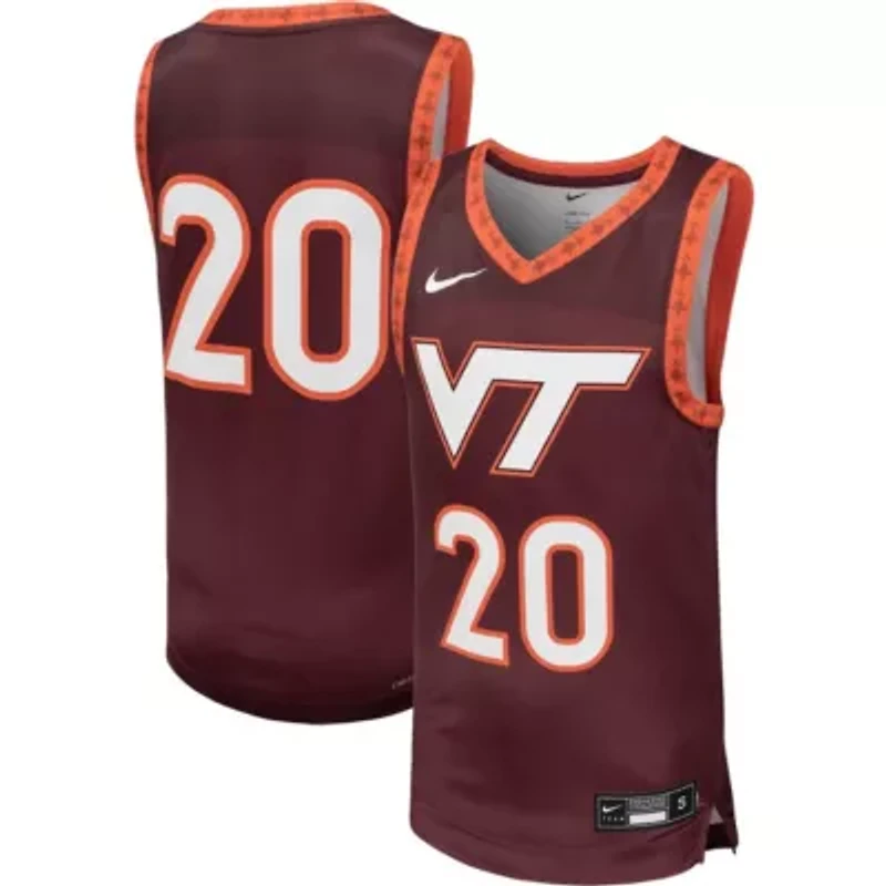 NCAA Nike #20 Virginia Tech Hokies Team Replica Basketball Jersey