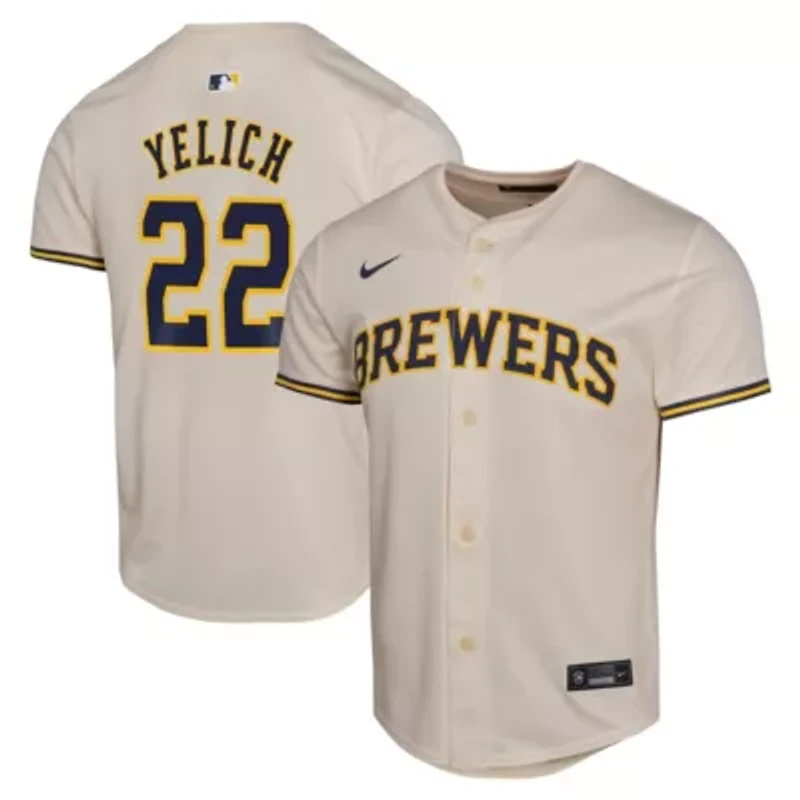 MLB Nike Christian Yelich Milwaukee Brewers Home Game Player Jersey