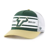 NCAA Green/Gold South Florida Bulls Super Stripe Hitch Adjustable Trucker Hat