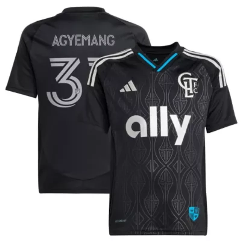 MLS Patrick Agyemang Charlotte FC 2025 Fortress Kit Replica Player Jersey