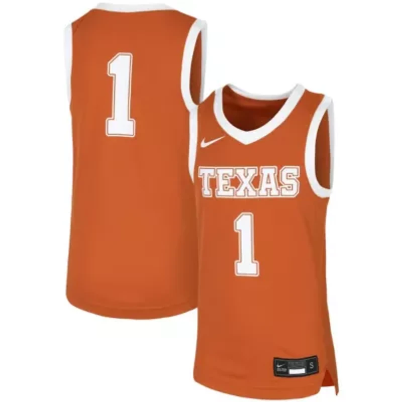 NCAA Nike #1 Texas Longhorns Replica Team Basketball Jersey
