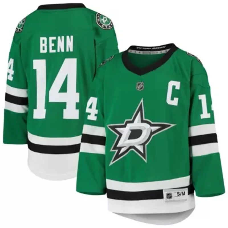 NHL Jamie Benn Kelly Dallas Stars Home Replica Player Jersey