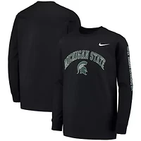 NCAA Nike Michigan State Spartans Arch & Logo 2-Hit Long Sleeve T-Shirt