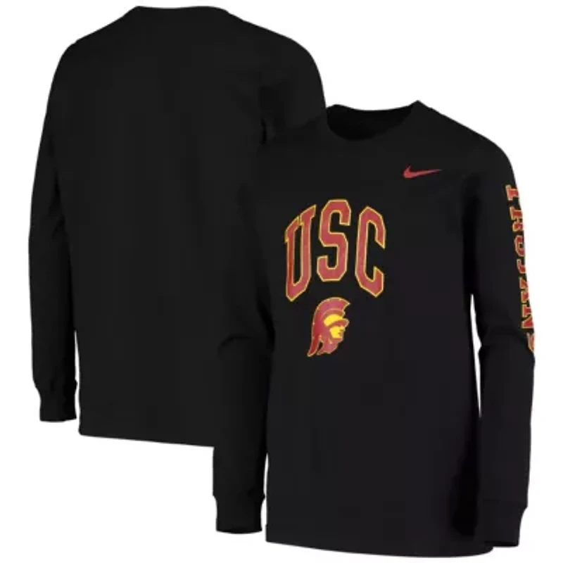NCAA Nike USC Trojans Arch & Logo 2-Hit Long Sleeve T-Shirt