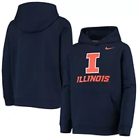 NCAA Nike Illinois Fighting Illini Stadium Club Fleece Pullover Hoodie