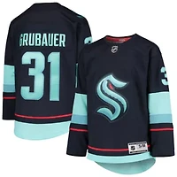 NHL Philipp Grubauer Deep Sea Seattle Kraken Home Premier Player Jersey