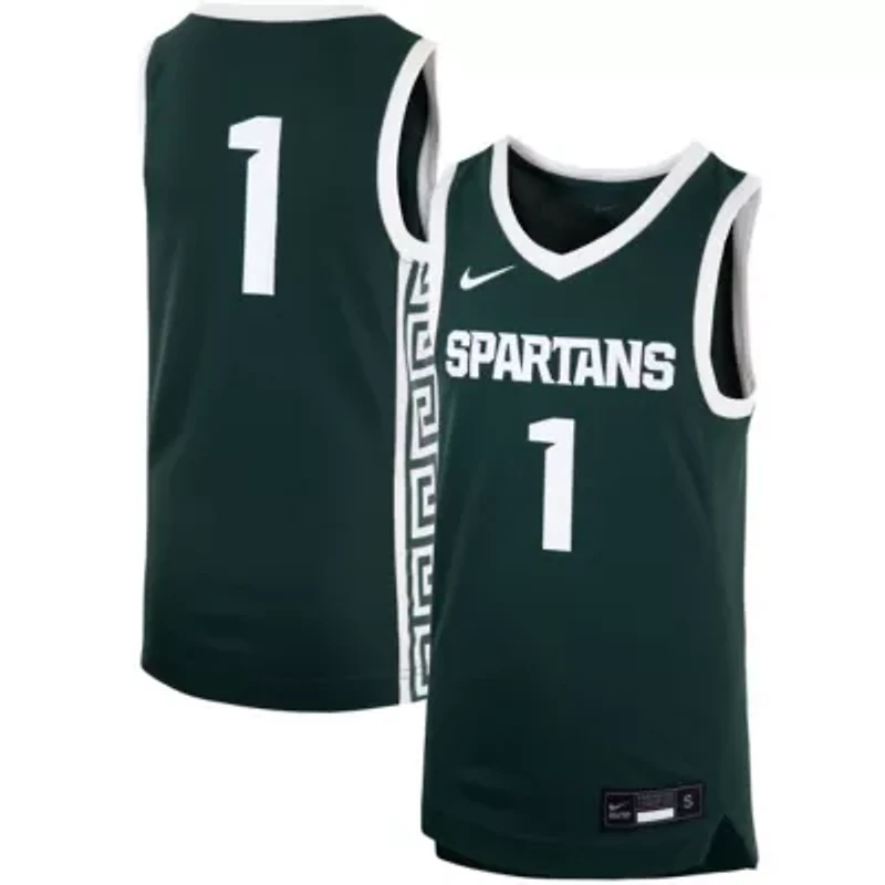 NCAA Nike #1 Michigan State Spartans Team Replica Basketball Jersey