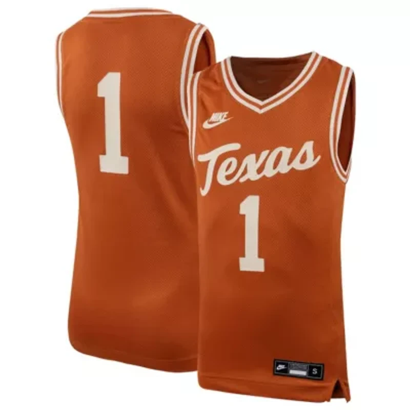 NCAA Nike #1 Texas Longhorns Icon Replica Basketball Jersey