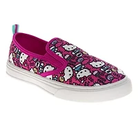 Hello Kitty Little Kids Girls Slip On Canvas Sneakers