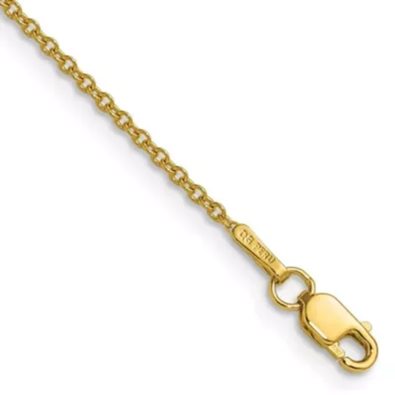 14K Yellow Gold 1.5mm Cable Chain Necklace