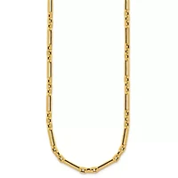 14K Yellow Gold Polished Oval Link 18-inch Necklace