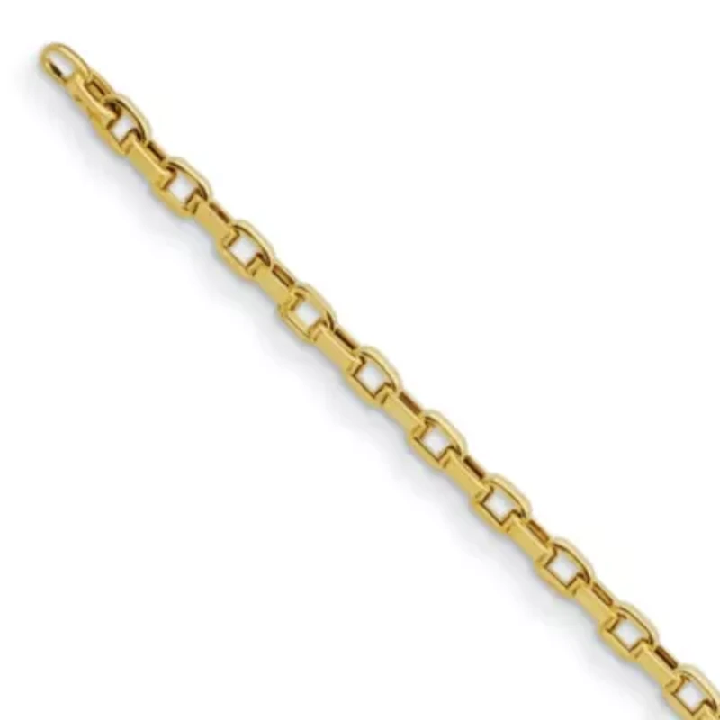 14K Yellow Gold 4.6mm Oval Link 7.5 Inch Bracelet