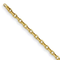 14K Yellow Gold 4.6mm Oval Link 7.5 Inch Bracelet