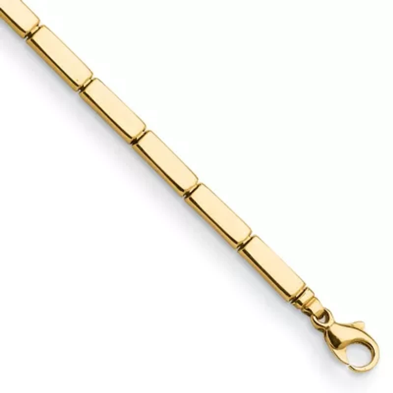 14K Yellow Gold 4mm Multi-bar 7.5 Inch Bracelet