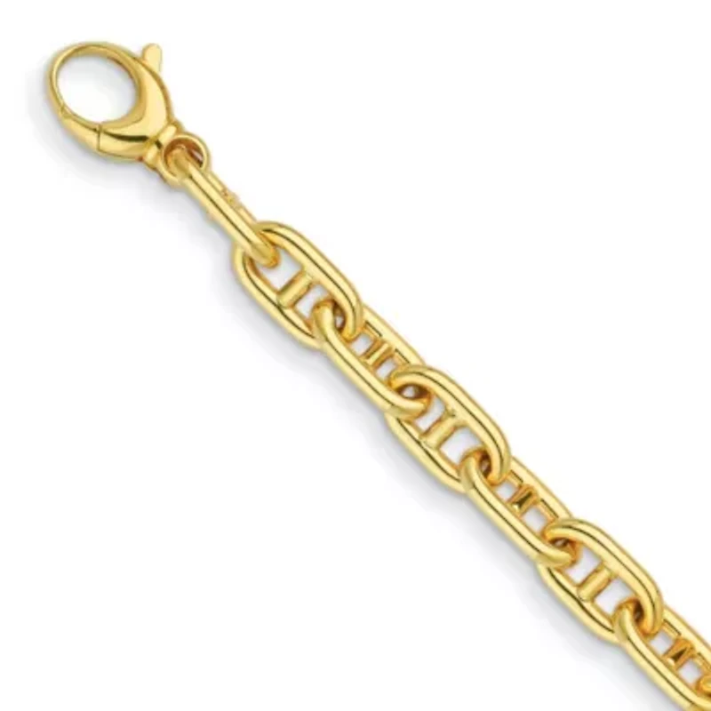 14K Yellow Gold 10mm Anchor Link 8 Inch Bracelet