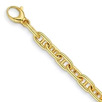 14K Yellow Gold 10mm Anchor Link 8 Inch Bracelet
