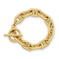 14K Yellow Gold Anchor Link 12.5mm 8.5 Inch Toggle Bracelet