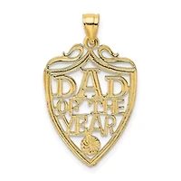 14K Yellow Gold DAD OF THE YEAR PLAQUE Charm