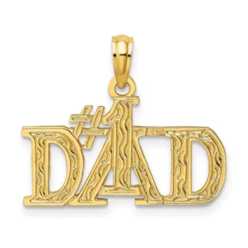 14K Yellow Gold #1 DAD Charm